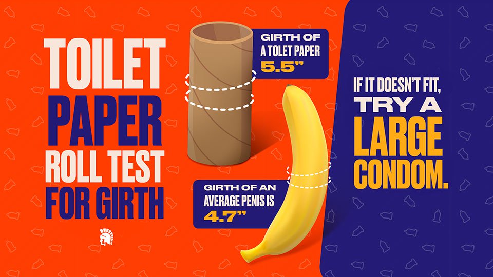 The toilet paper roll test can help you determine if you need a large size condom