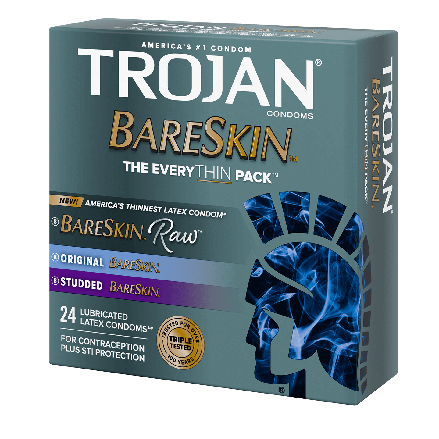 Trojan Bareskin thin condom variety pack.