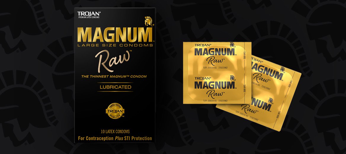 Trojan Magnum gold condom wrappers.