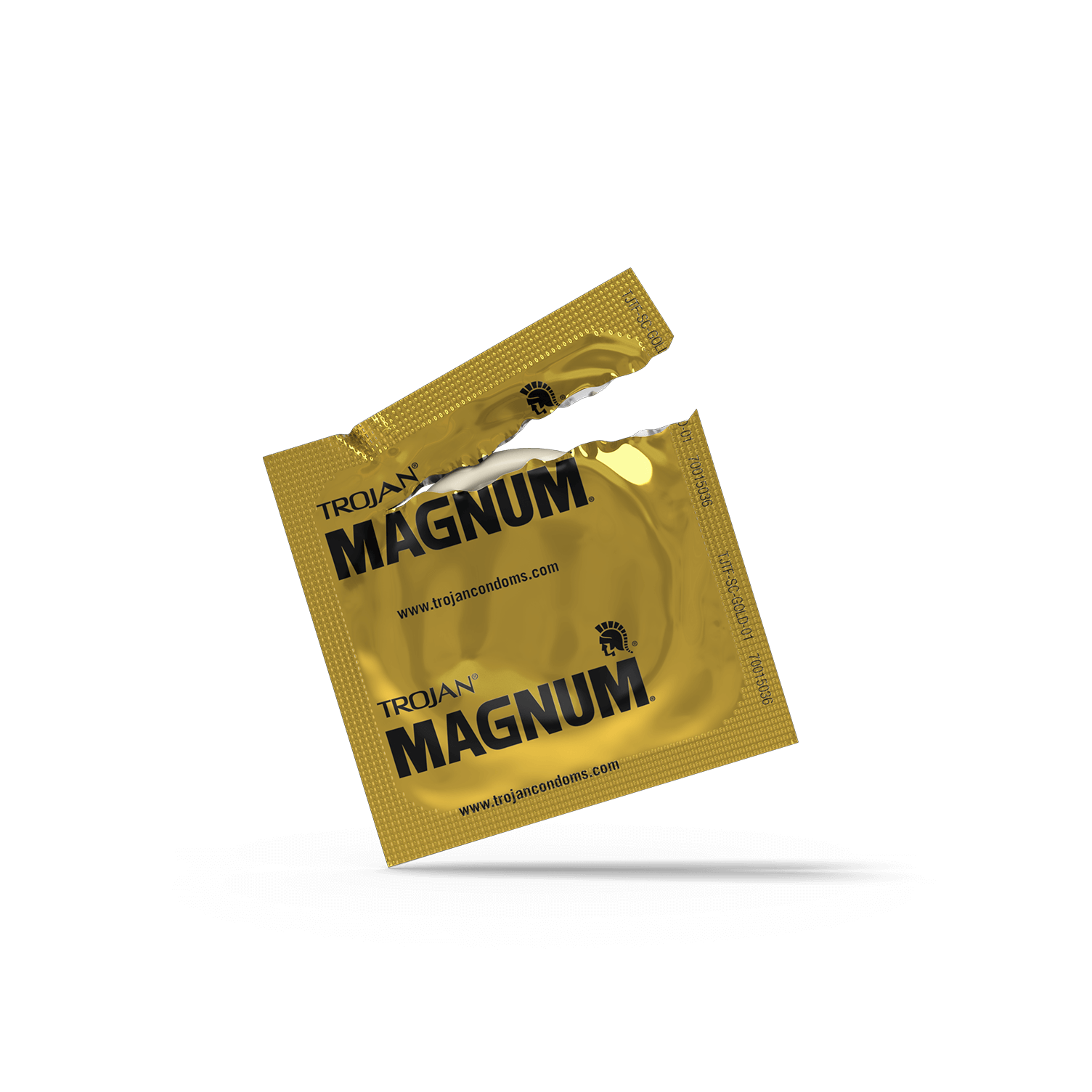 Magnum Large Sized Lubricated Condom gold wrapper.