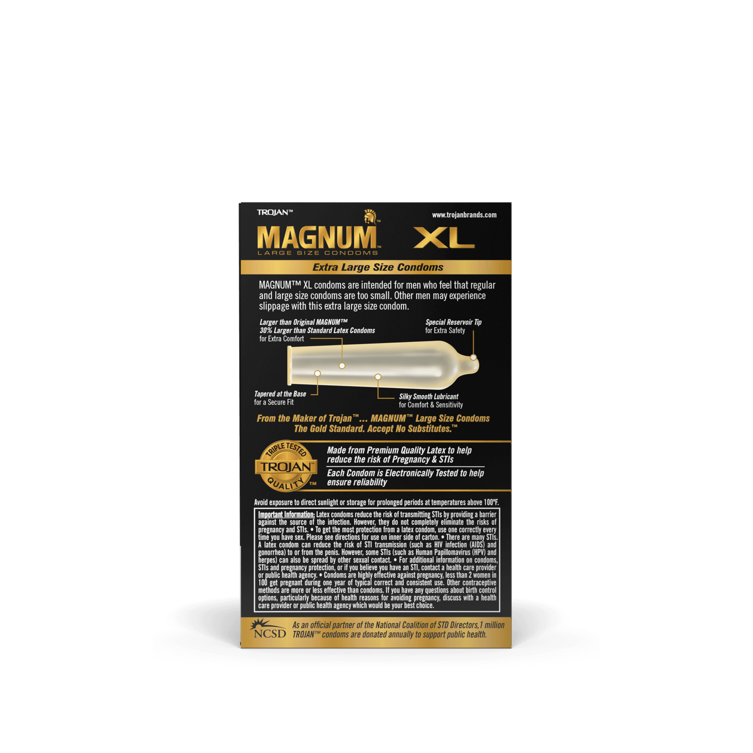 Trojan Magnum XL Lubricated: 36-Pack of Condoms