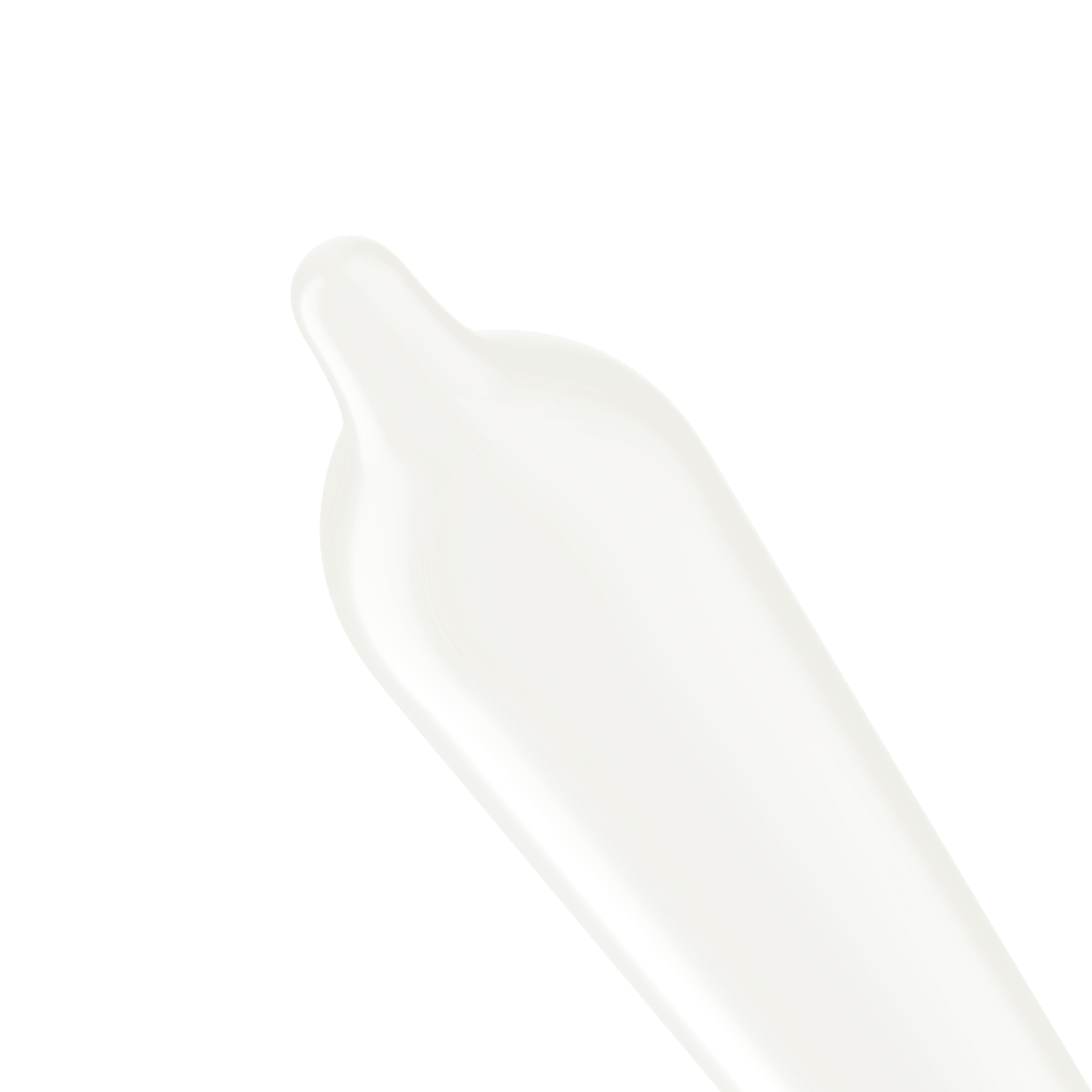 Trojan Bareskin Raw thin condom with straight shape and reservoir tip.