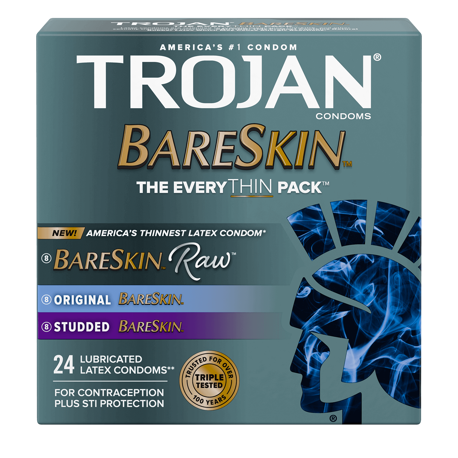 Trojan Bareskin thin condom variety pack.