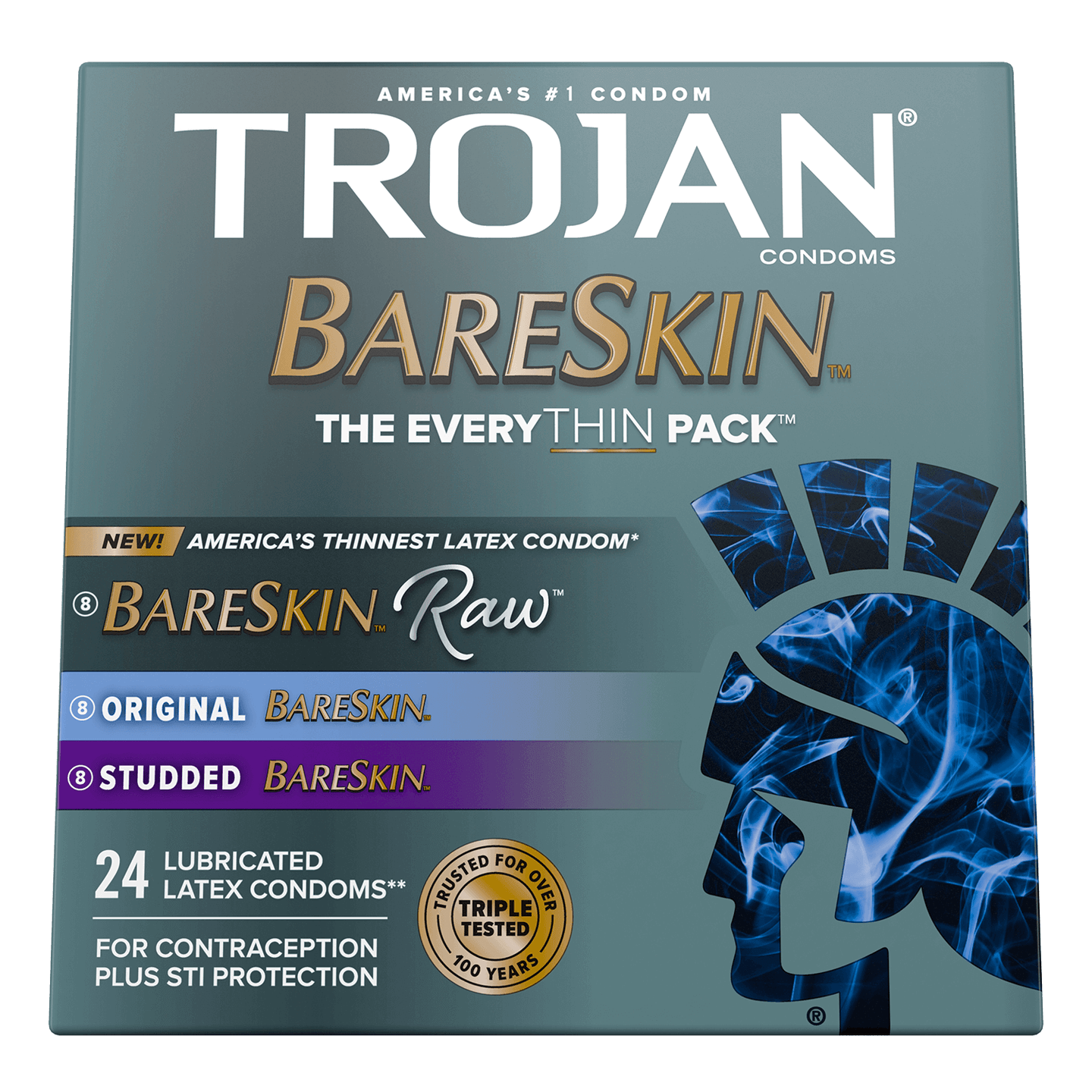 Trojan Bareskin thin condom variety pack.