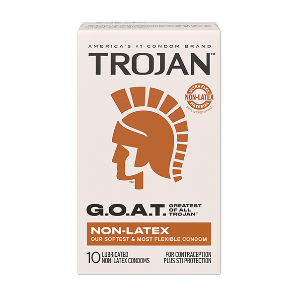 Trojan™ G.O.A.T.™ Non-Latex Lubricated Condoms.