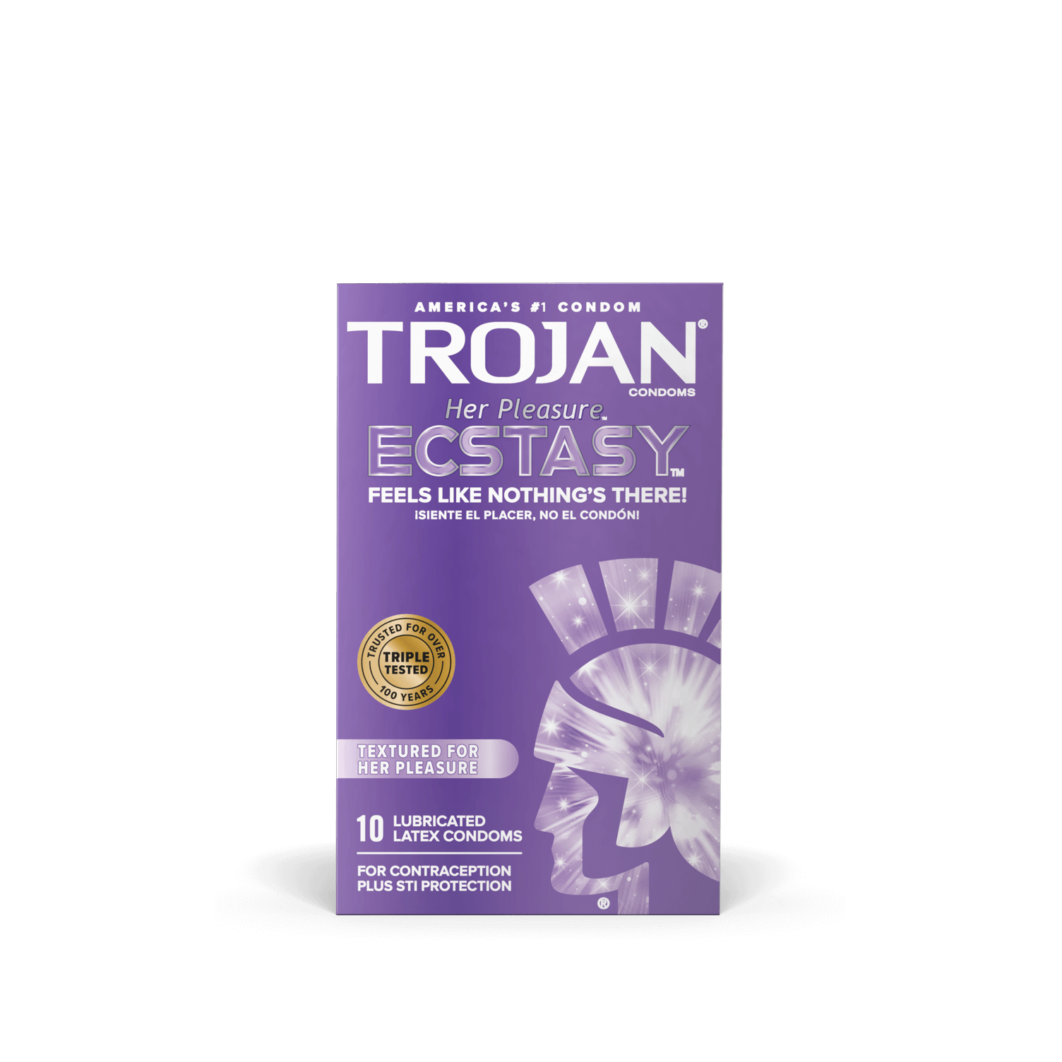 Trojan Her Pleasure Ecstasy Condoms.