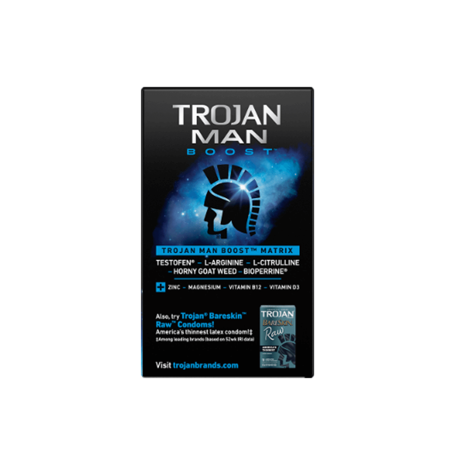 Trojan Man Boost Sexual Arousal Supplement Support Trojan