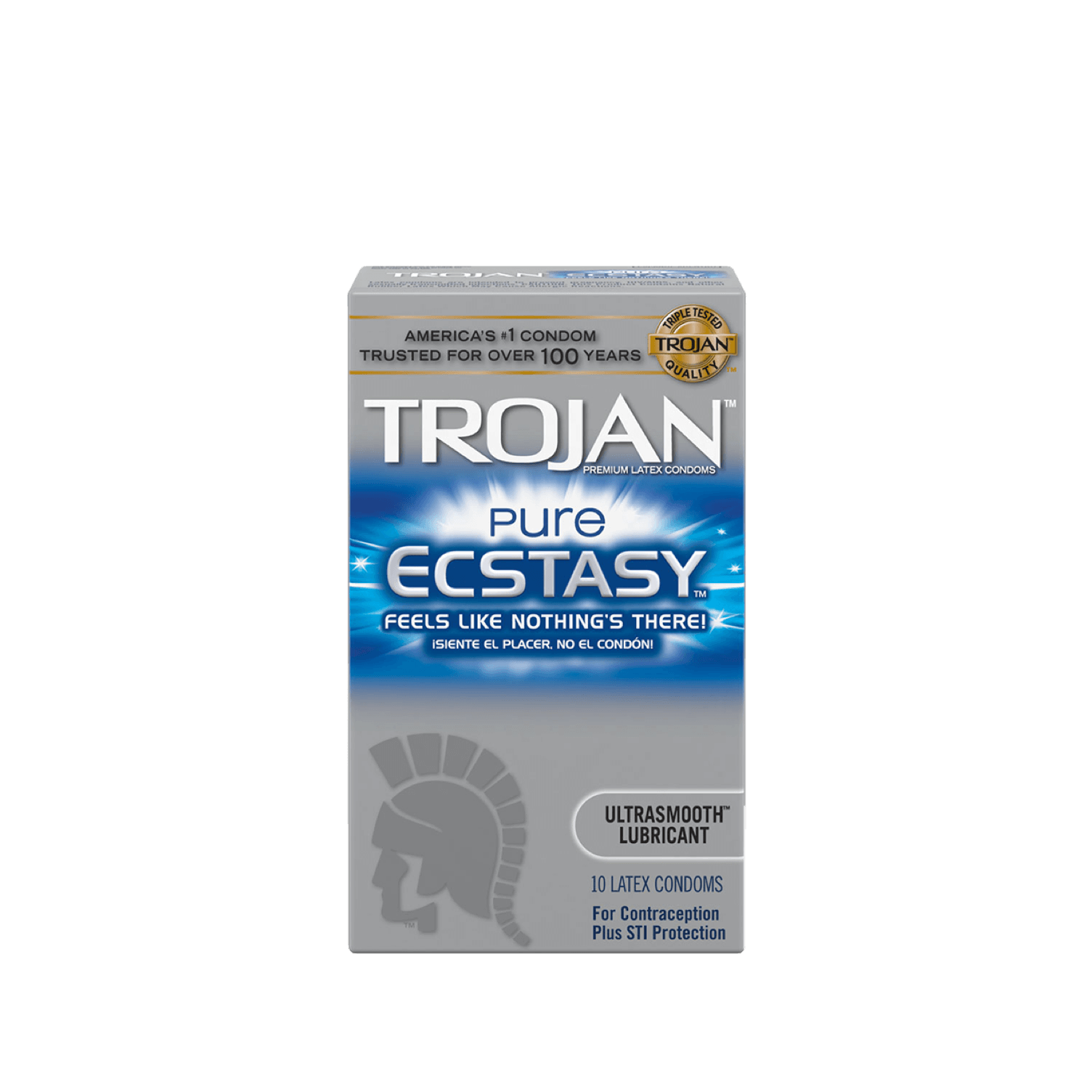 Trojan Pure Ecstasy Condoms with Ultrasmooth Lubricant.