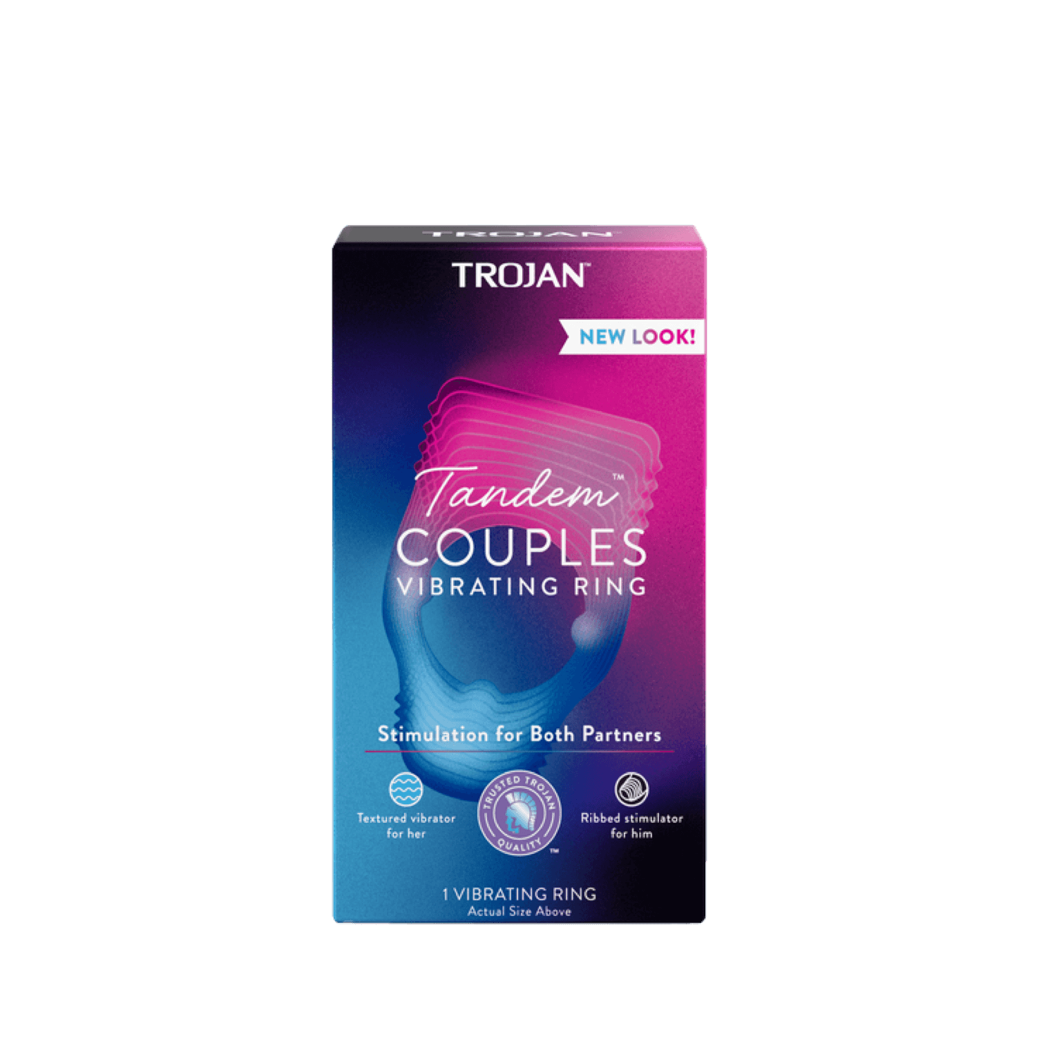 Trojan Tandem Couples Vibrating Ring.