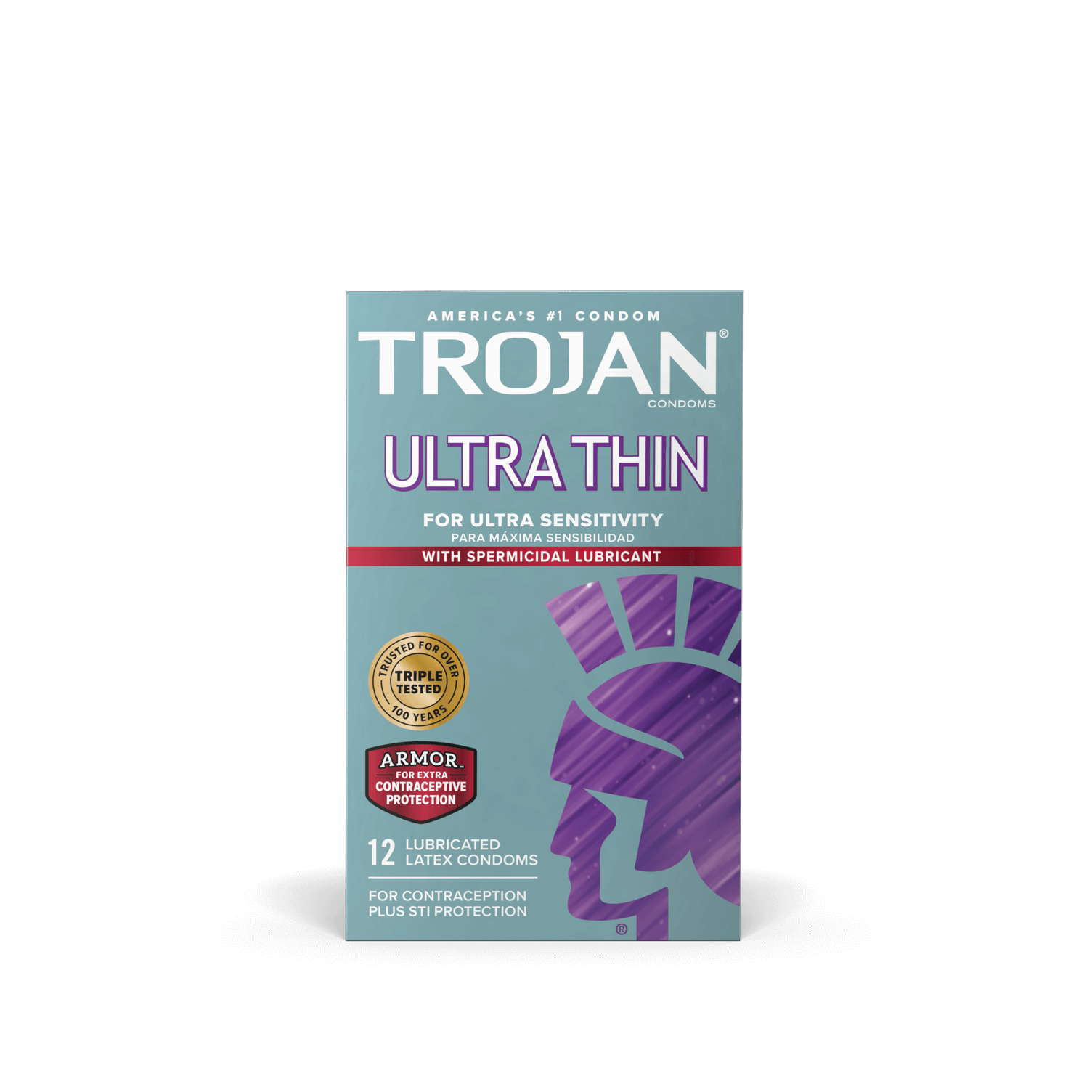 Trojan Ultra Thin Spermicidal Condoms.