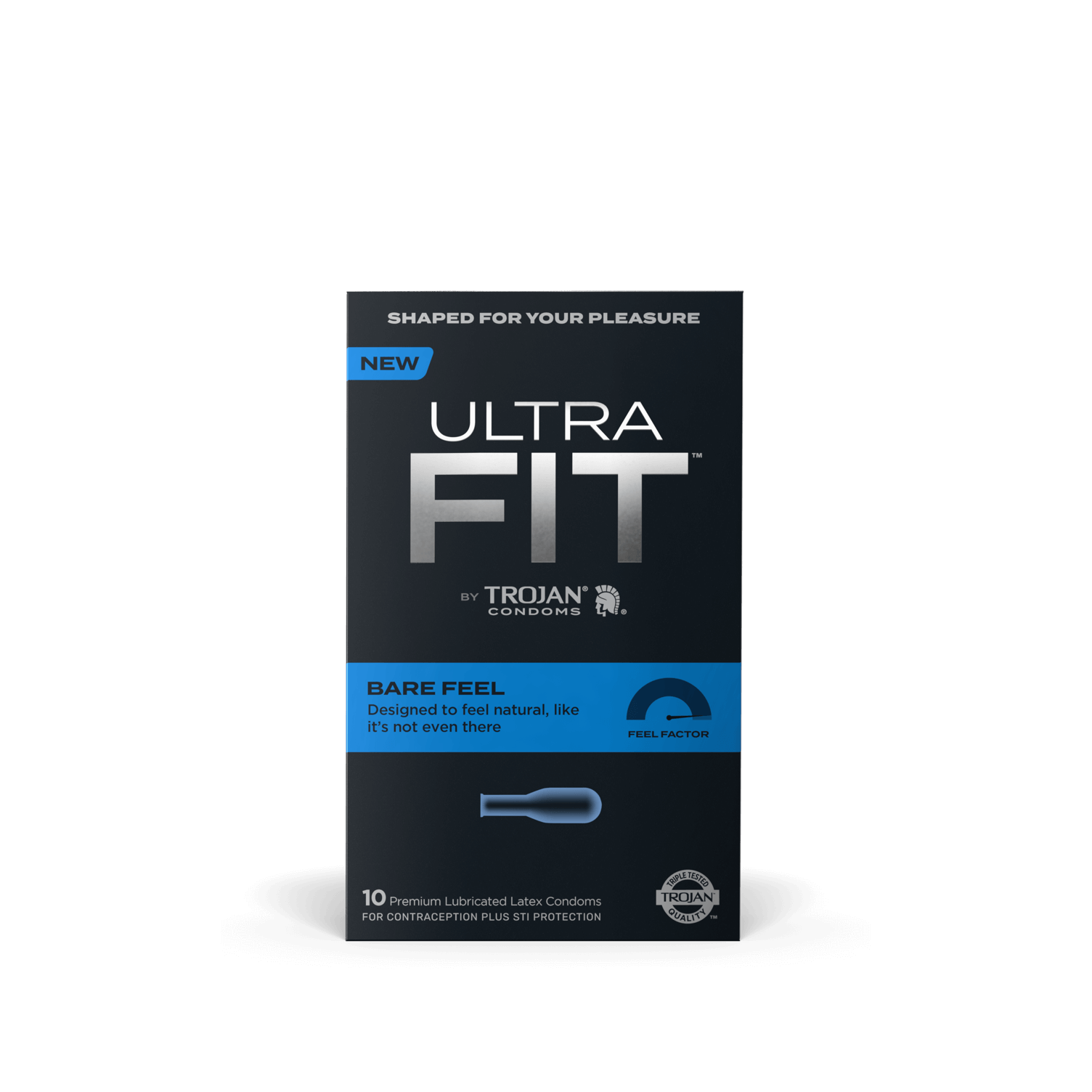 Trojan Ultra Fit Bare Feel Condom front of package.