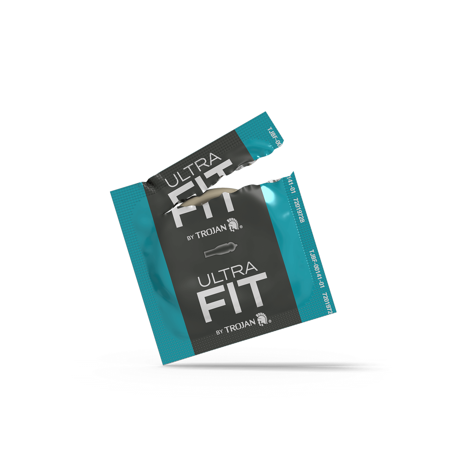 Trojan Ultra Fit Sensitive Tip Feel Condom wrapper.