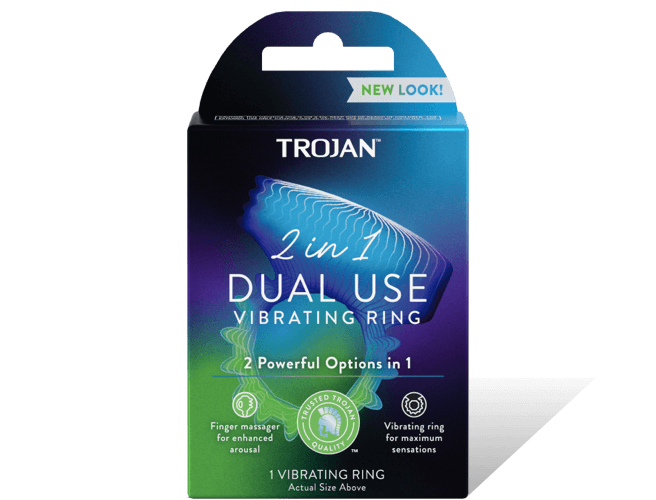 Trojan 2-in-1 Dual Use Vibrating Ring.