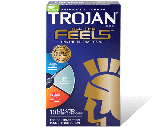 Trojan All the Feels Condom Starter Kit.