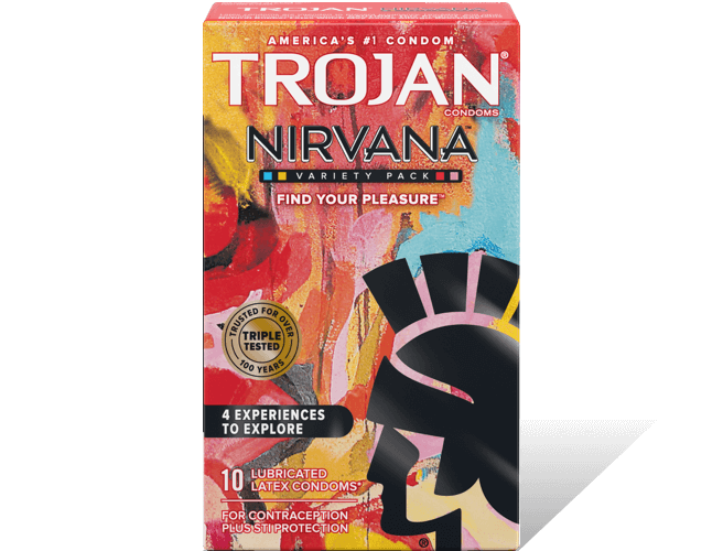 Trojan Nirvana condom variety pack.