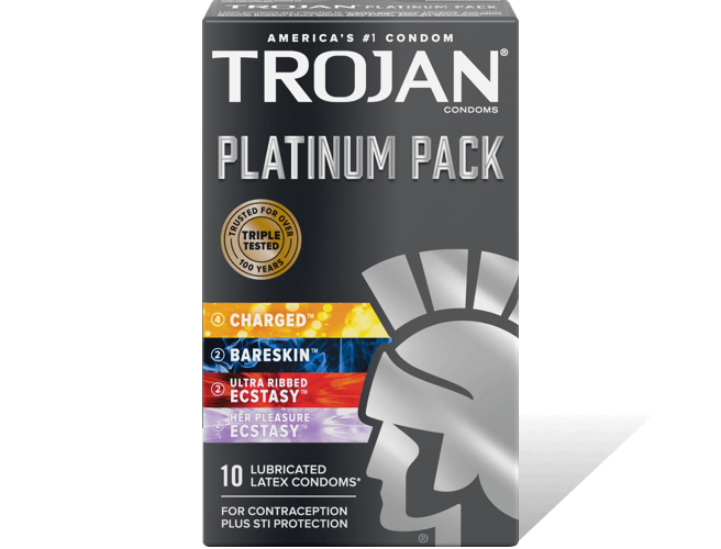 Trojan Condoms Platinum Variety Pack.