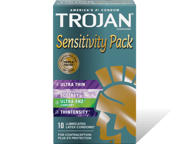 Trojan Condoms Sensitivity Variety Pack.