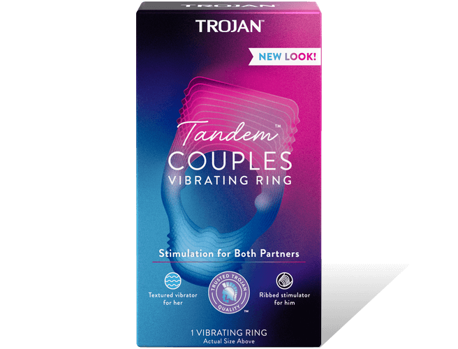 Trojan Tandem Couples Vibrating Ring.