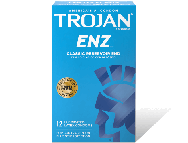 Trojan ENZ Lubricated Condoms.